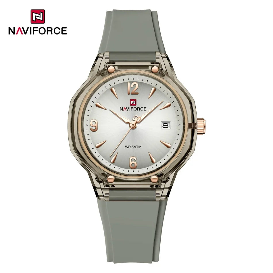 NAVIFORCE Women's 5ATM Night Glow Silicone Watch