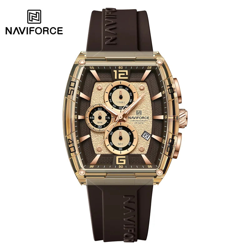 NAVIFORCE Men's Waterproof Date Watch – Silicone Strap