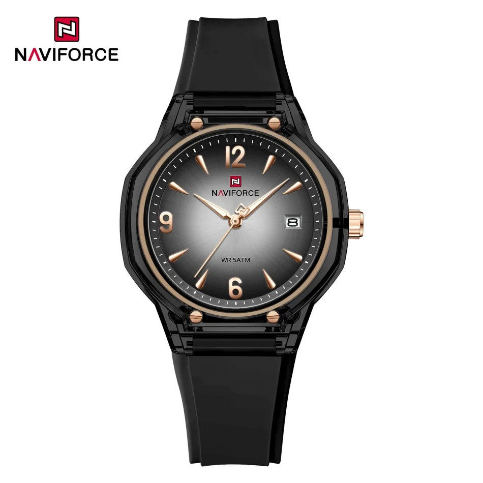 NAVIFORCE Women's 5ATM Night Glow Silicone Watch