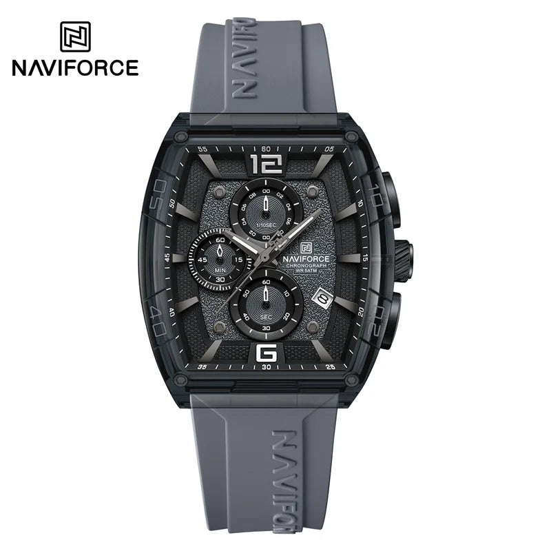 NAVIFORCE Men's Waterproof Date Watch – Silicone Strap