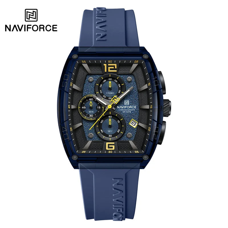 NAVIFORCE Men's Waterproof Date Watch – Silicone Strap