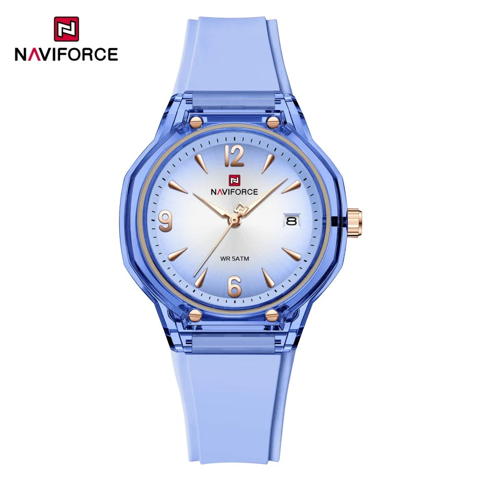 NAVIFORCE Women's 5ATM Night Glow Silicone Watch