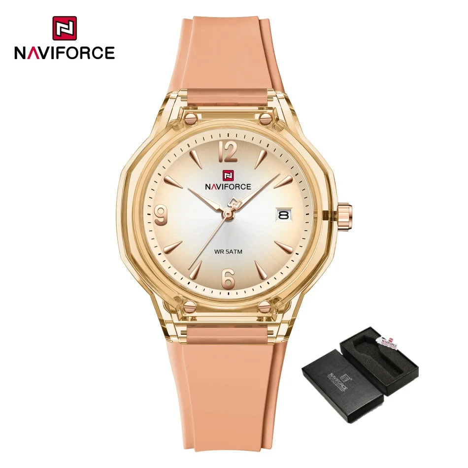 NAVIFORCE Women's 5ATM Night Glow Silicone Watch