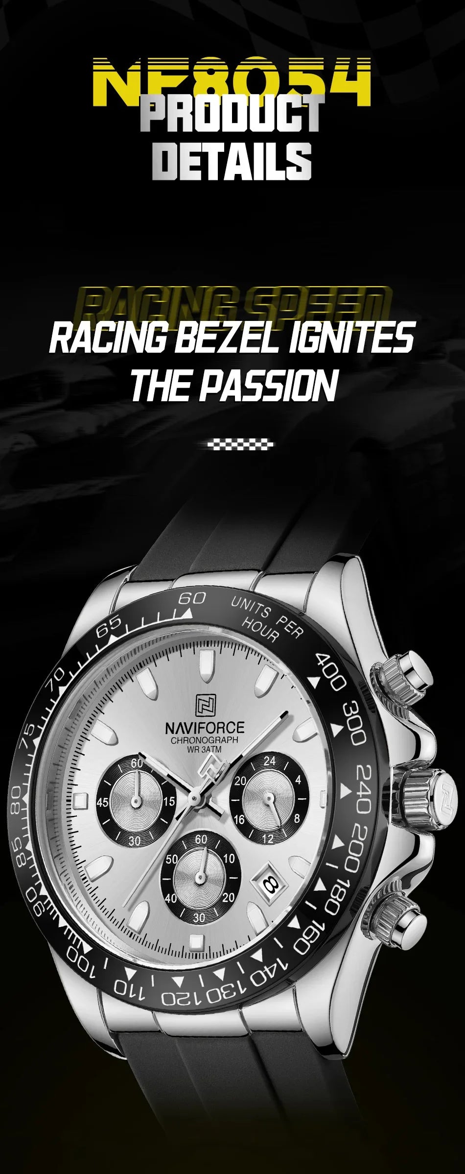 NAVIFORCE Men's Sport Chronograph Watch