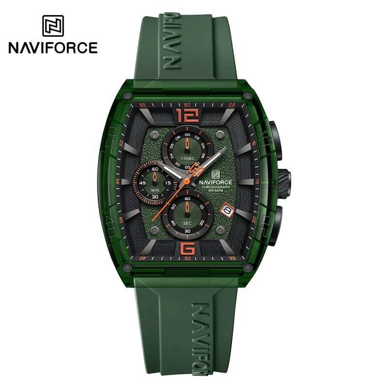 NAVIFORCE Men's Waterproof Date Watch – Silicone Strap