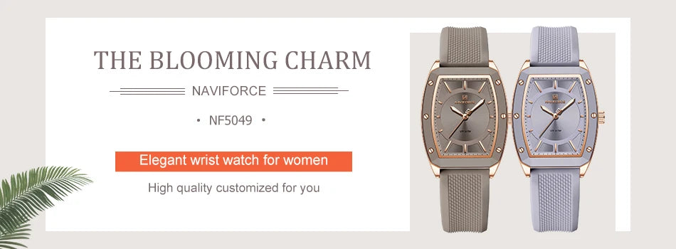 NAVIFORCE Women's 5ATM Night Glow Silicone Watch