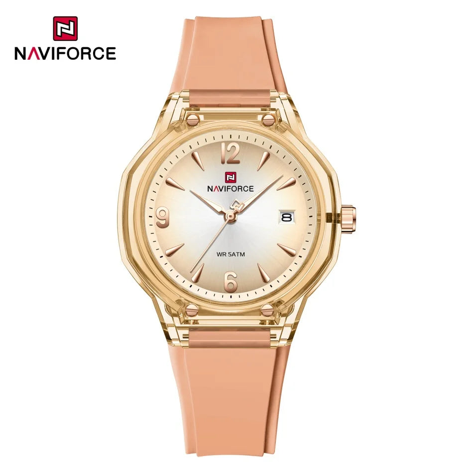 NAVIFORCE Women's 5ATM Night Glow Silicone Watch