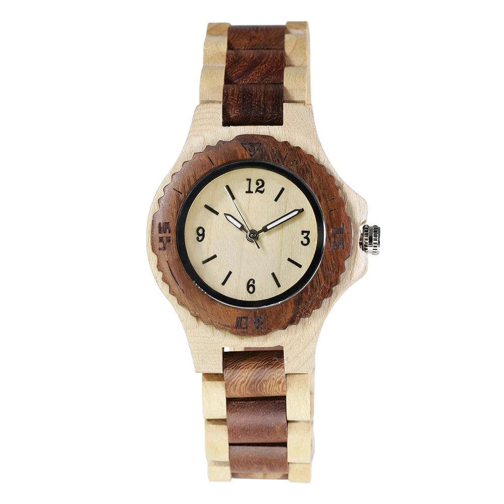 Handcrafted Natural Wood Watch for Women