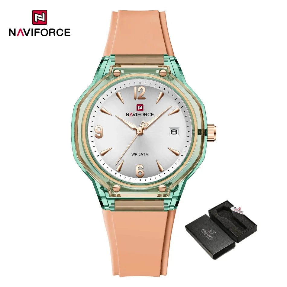 NAVIFORCE Women's 5ATM Night Glow Silicone Watch