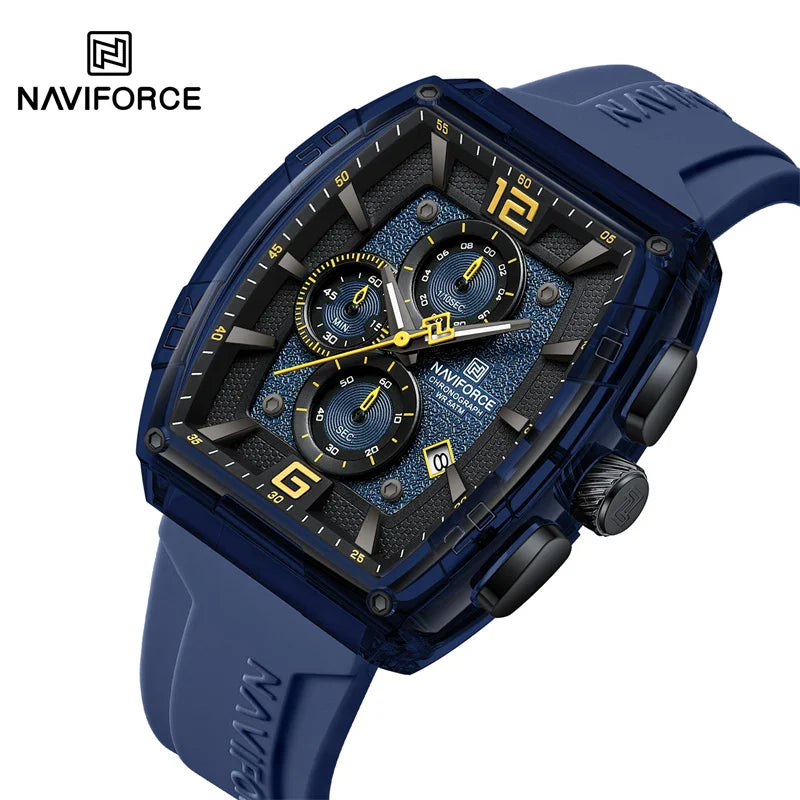 NAVIFORCE Men's Waterproof Date Watch – Silicone Strap