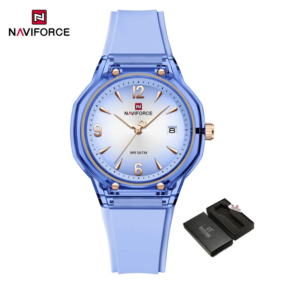 NAVIFORCE Women's 5ATM Night Glow Silicone Watch