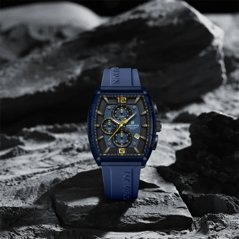 NAVIFORCE Men's Waterproof Date Watch – Silicone Strap