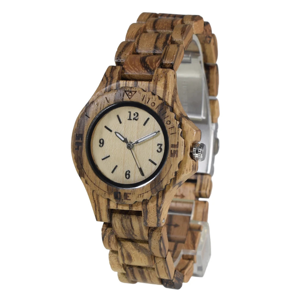 Handcrafted Natural Wood Watch for Women