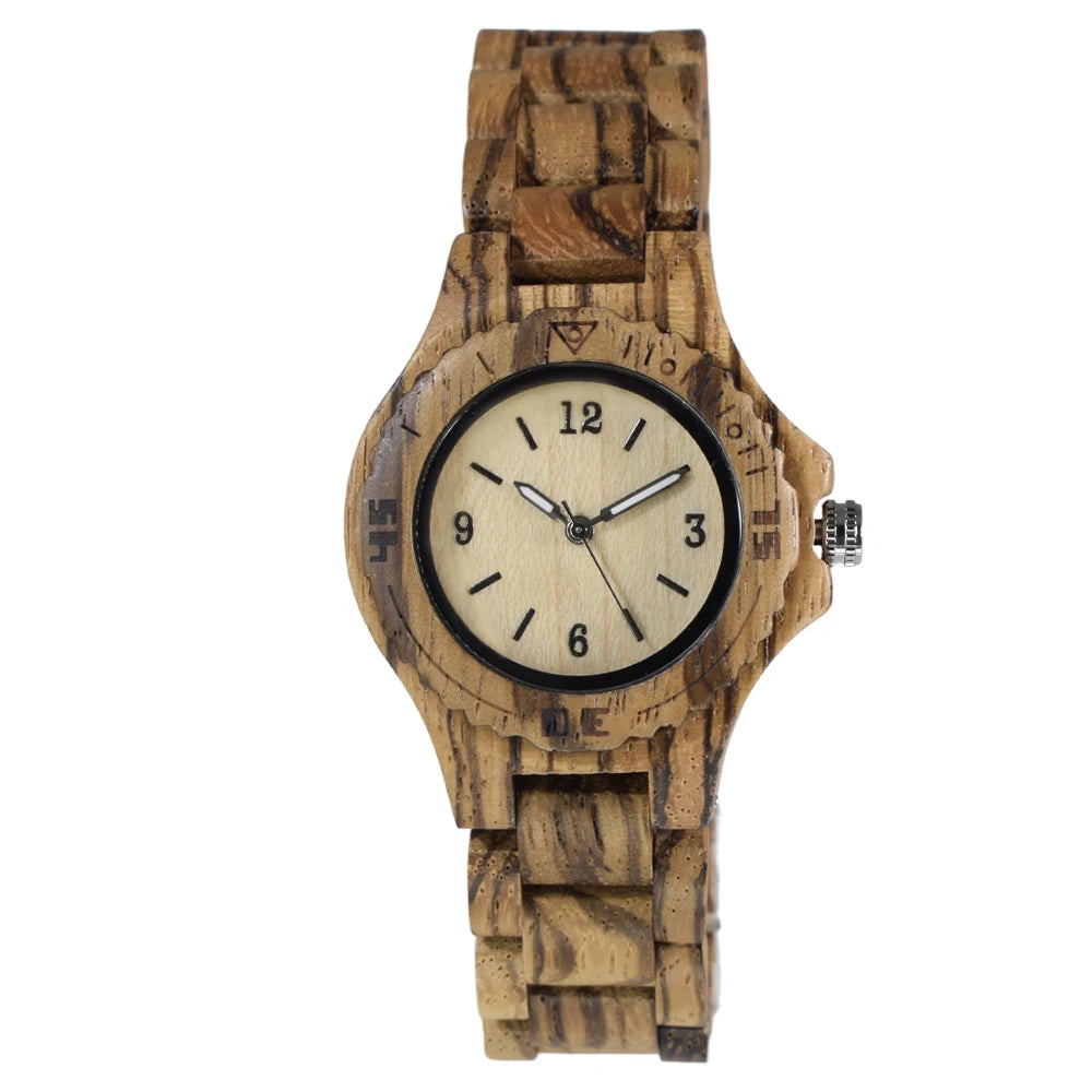 Handcrafted Natural Wood Watch for Women