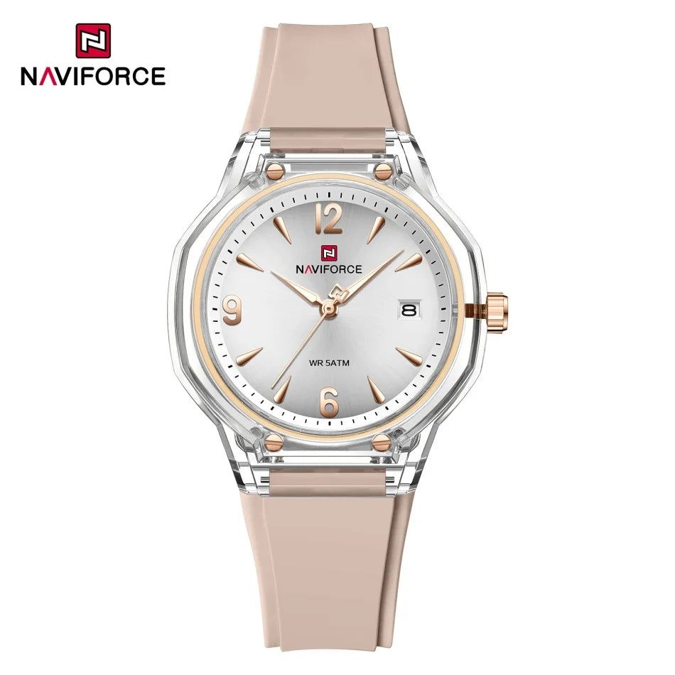 NAVIFORCE Women's 5ATM Night Glow Silicone Watch