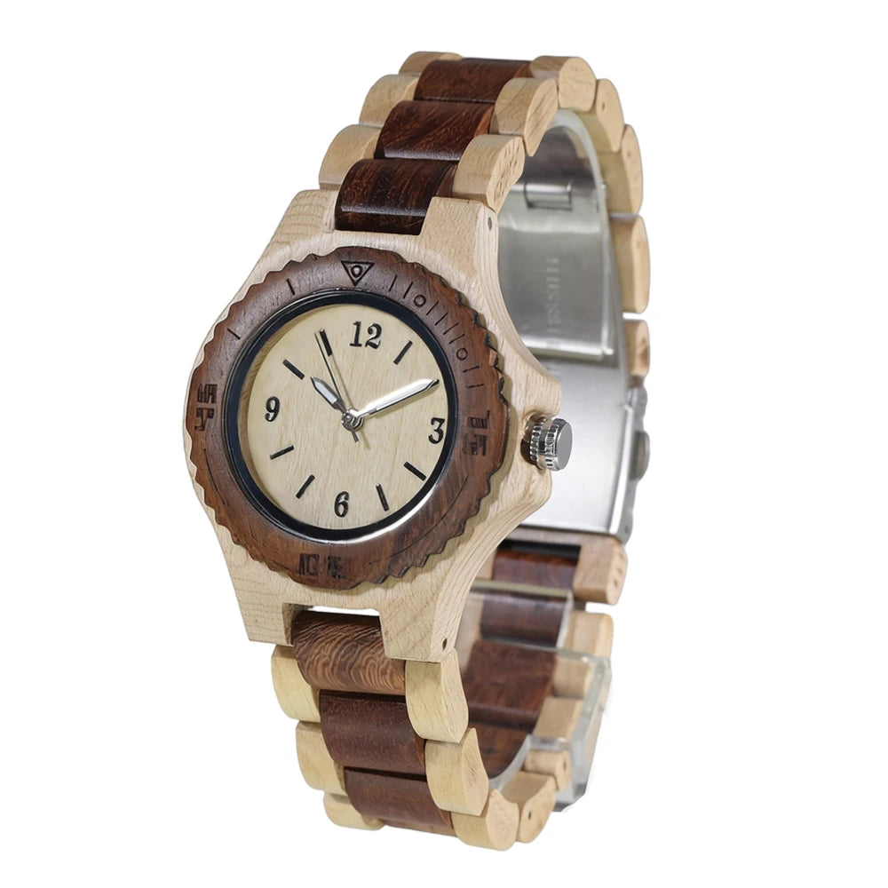 Handcrafted Natural Wood Watch for Women