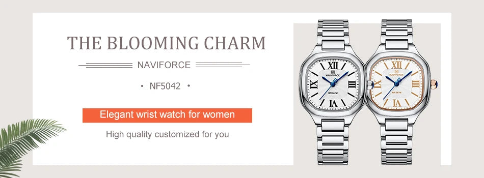 NAVIFORCE Women's 5ATM Night Glow Silicone Watch