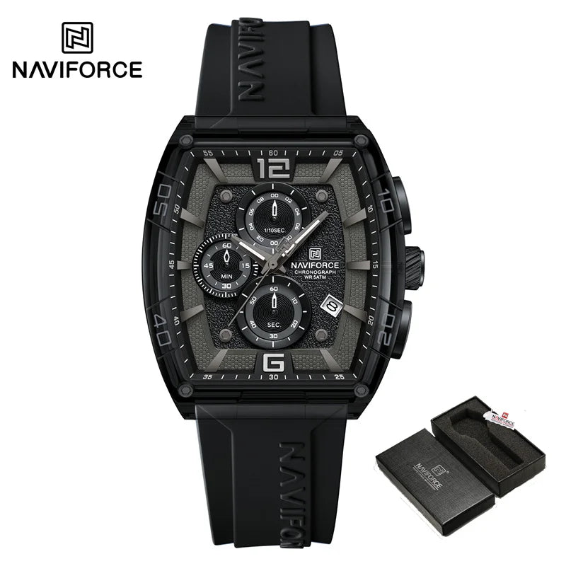 NAVIFORCE Men's Waterproof Date Watch – Silicone Strap