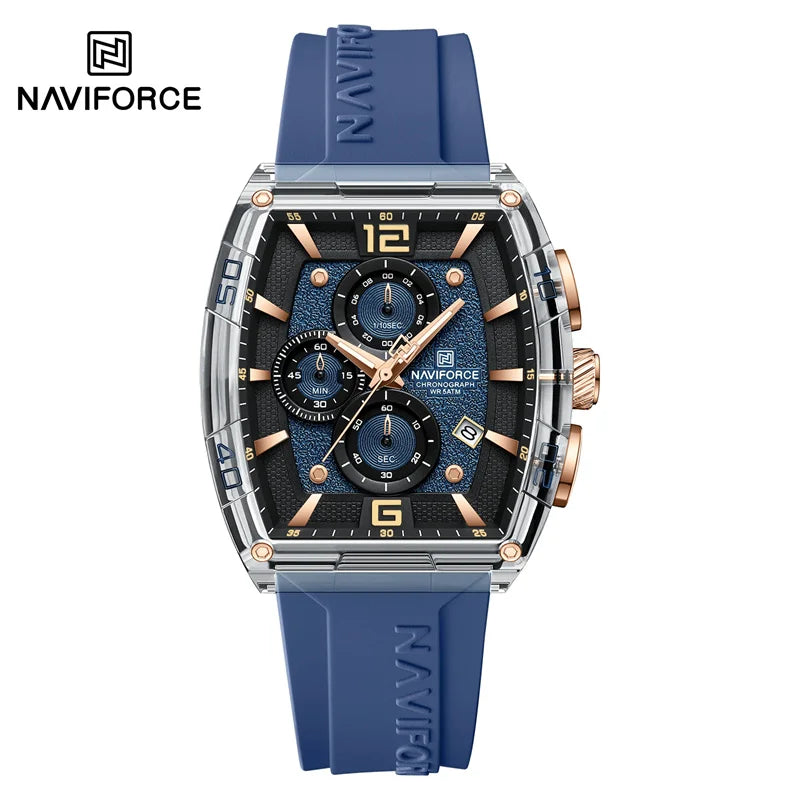 NAVIFORCE Men's Waterproof Date Watch – Silicone Strap