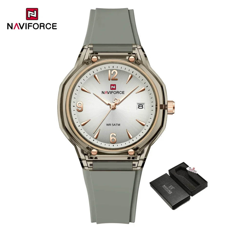 NAVIFORCE Women's 5ATM Night Glow Silicone Watch