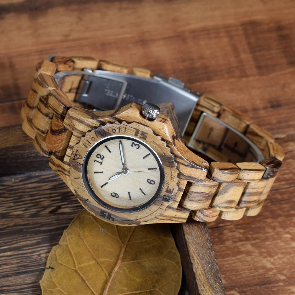 Handcrafted Natural Wood Watch for Women