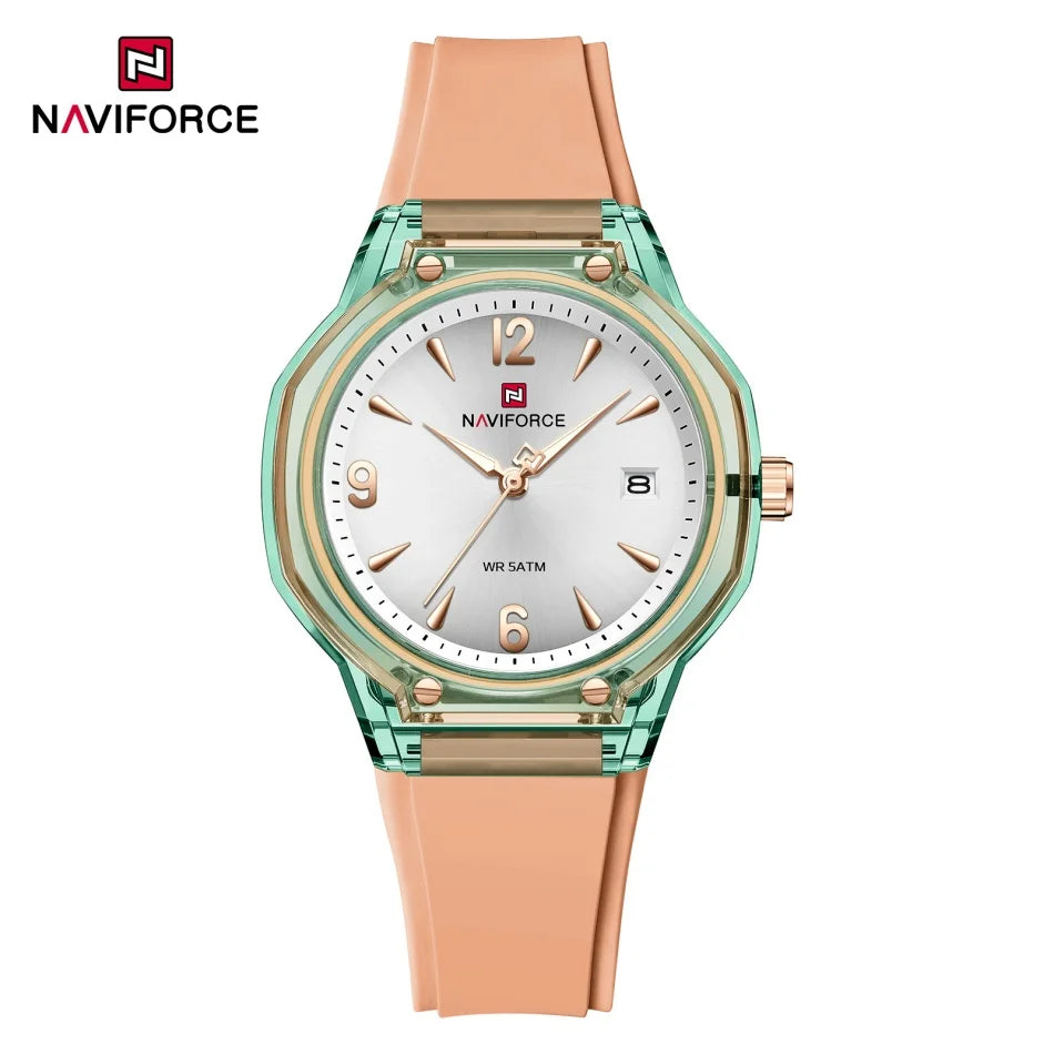 NAVIFORCE Women's 5ATM Night Glow Silicone Watch