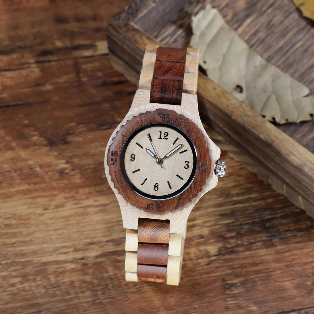 Handcrafted Natural Wood Watch for Women