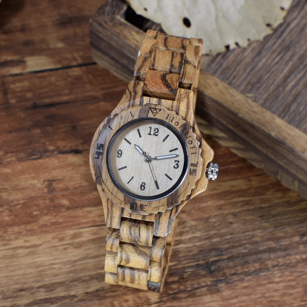 Handcrafted Natural Wood Watch for Women