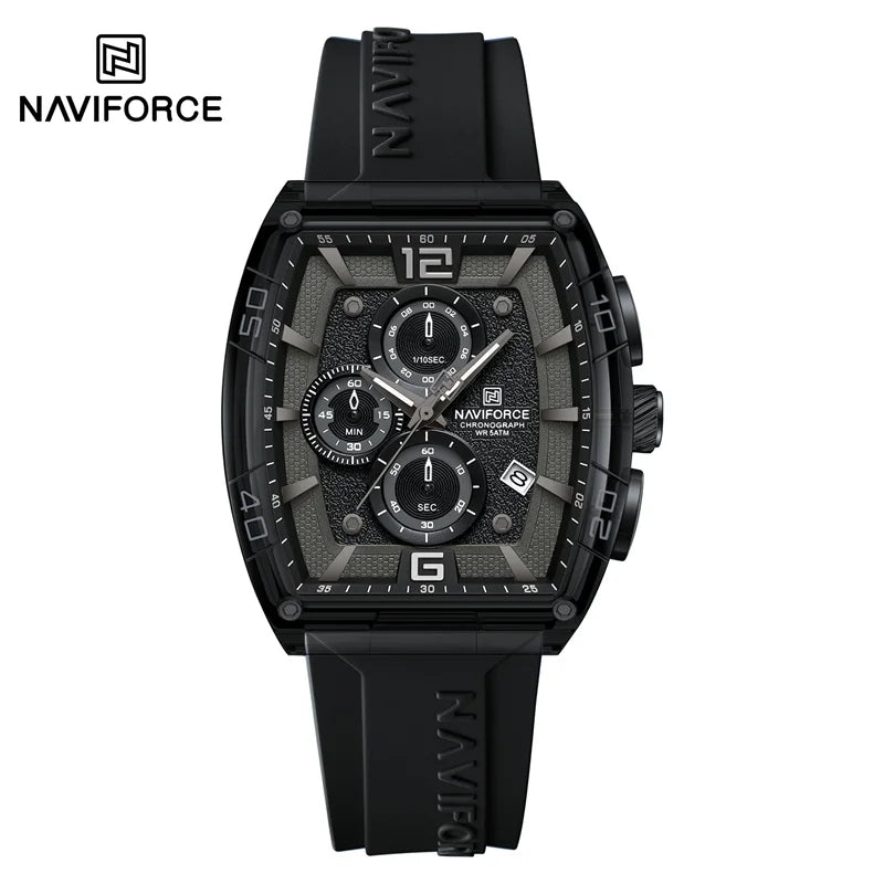 NAVIFORCE Men's Waterproof Date Watch – Silicone Strap