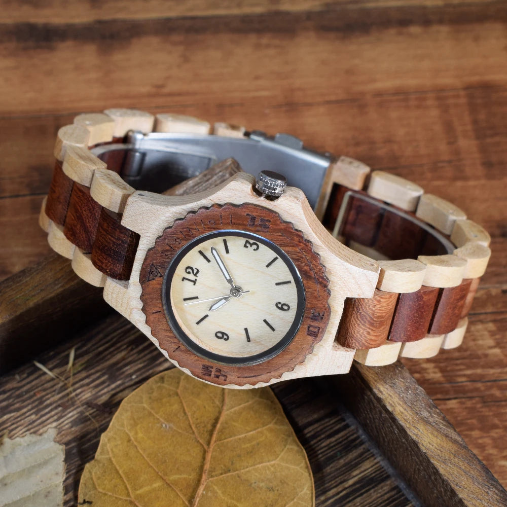 Handcrafted Natural Wood Watch for Women