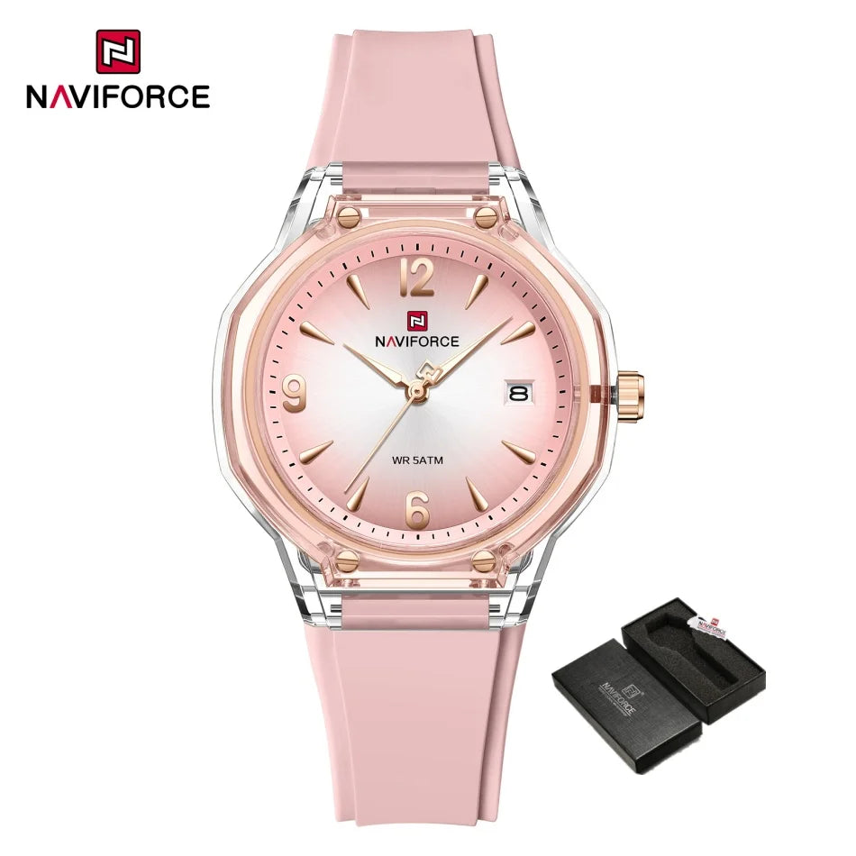 NAVIFORCE Women's 5ATM Night Glow Silicone Watch